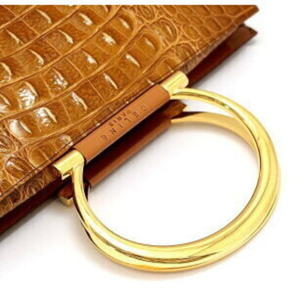 Celine Crocodile Handbag Handles Camel - Picture 5 of 6